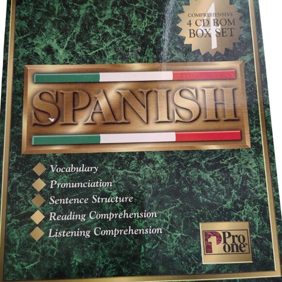 PRO ONE SPANISH 4 DISC CD ROM BOX SET - Picture 1 of 7